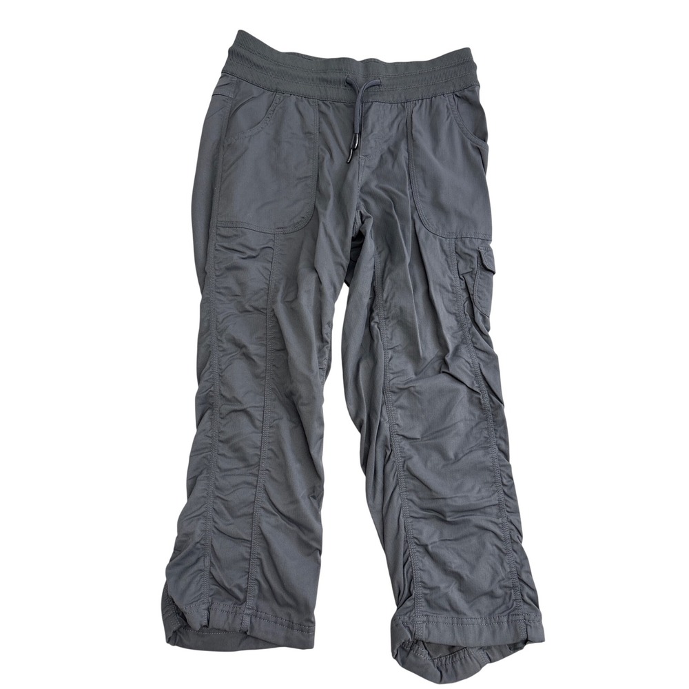The North Face Aphrodite 2.0 Gray Hiking Pants Womens Small Ruched Cargo Capri
